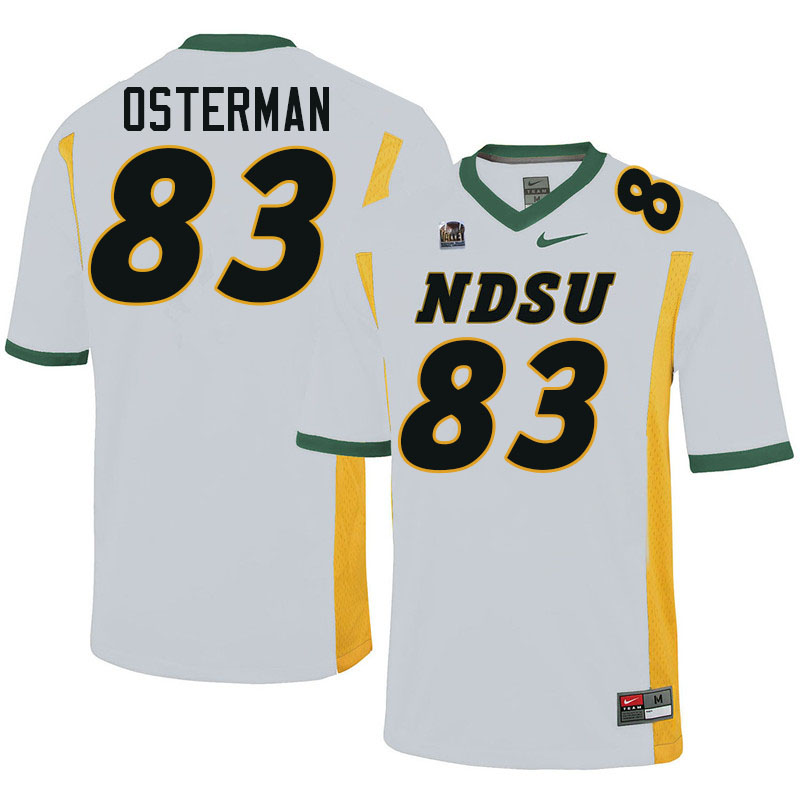 North Dakota State Bison #83 Cade Osterman College Football Jerseys Stitched-White